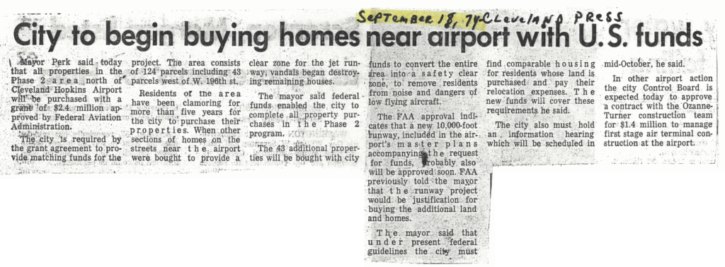 City to begin buying homes near airport with U.S. funds