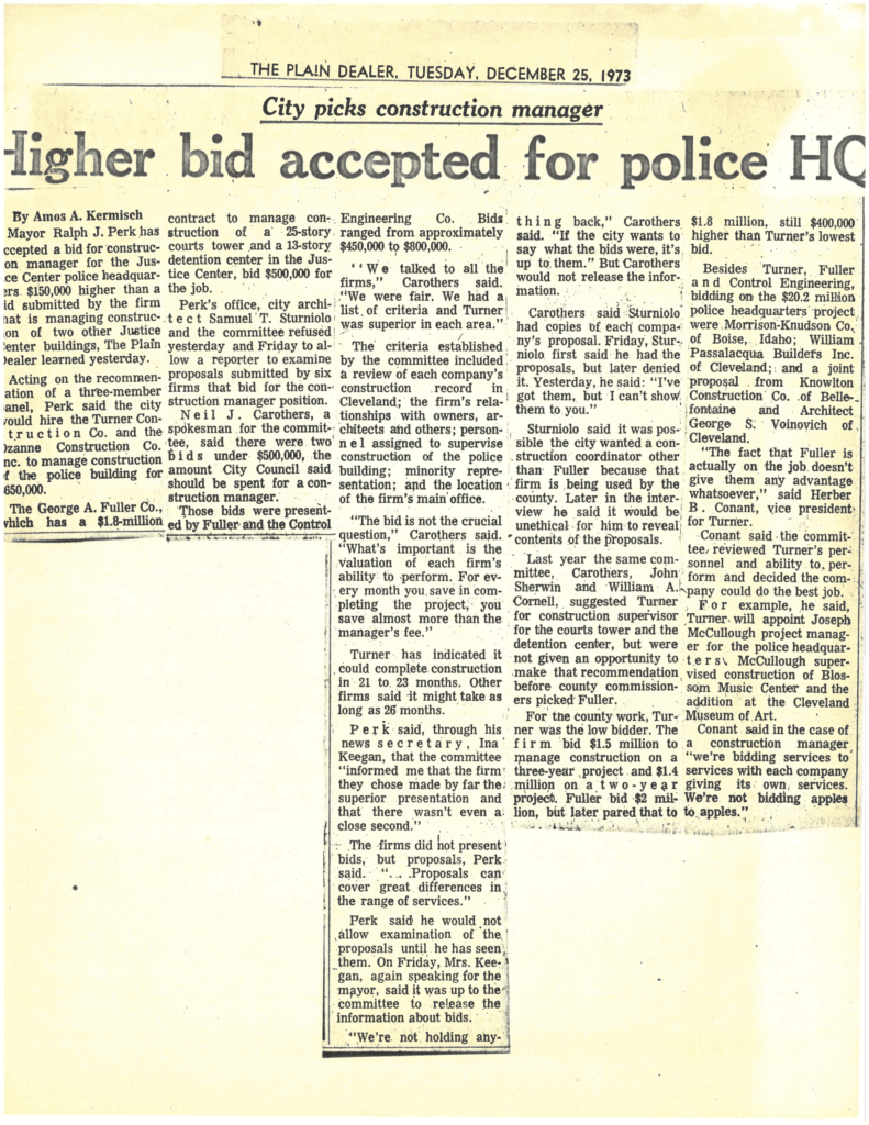 Higher Bid Accepted for Police Headquarters